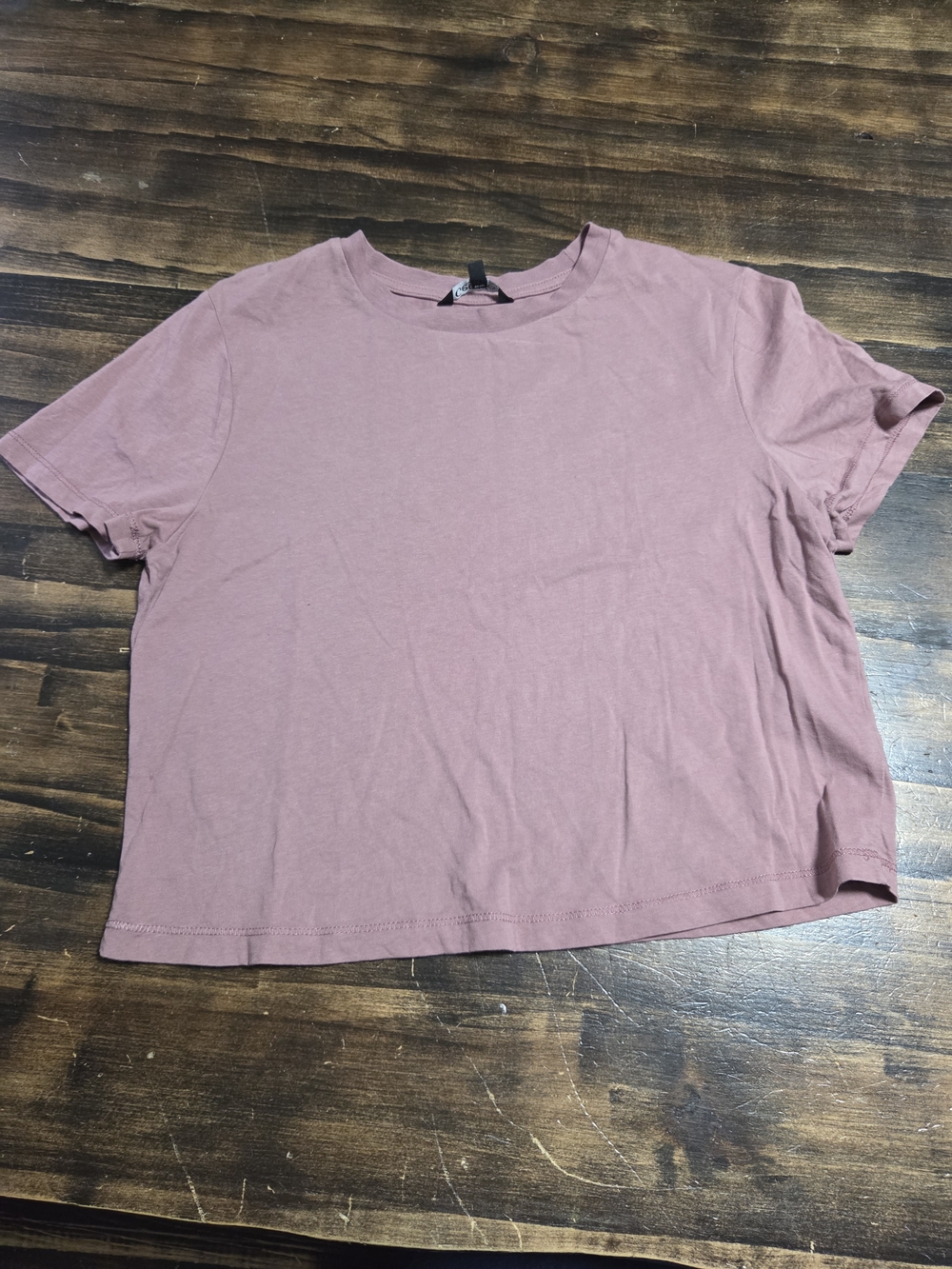 Ladies Short Sleeve Crewneck Baby Doll T-Shirt - Mauve